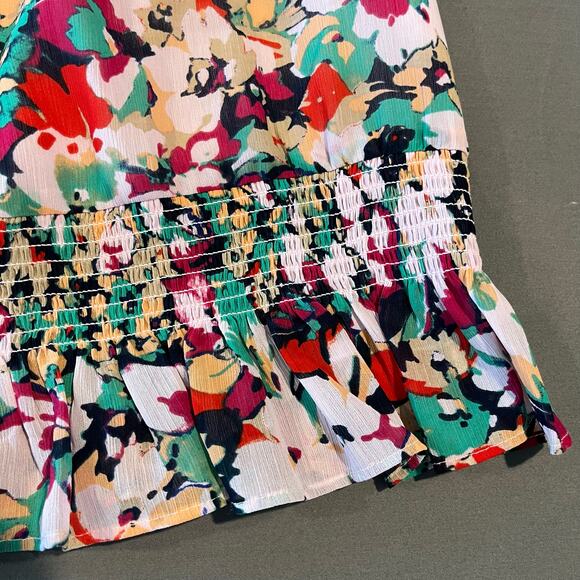 J. Crew Sleeveless Mock Ruffle Top - Fully Lined - Multicolor - Size 10 - Picture 4 of 11